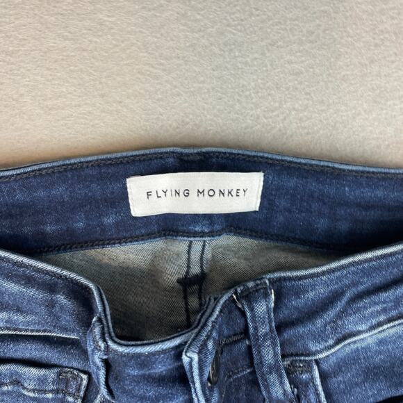 Flying Monkey Womens Sz 25 Skinny Stretch Jeans Dark Denim Style #Y1052MR - Picture 5 of 12